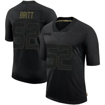 Nike K.J. Britt Men's Limited Tampa Bay Buccaneers Black 2020 Salute To Service Jersey