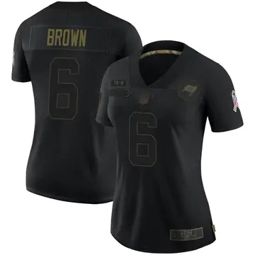 Nike Kameron Brown Women's Limited Tampa Bay Buccaneers Black 2020 Salute To Service Jersey