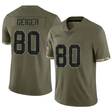 Nike Kaylon Geiger Men's Limited Tampa Bay Buccaneers Olive 2022 Salute To Service Jersey