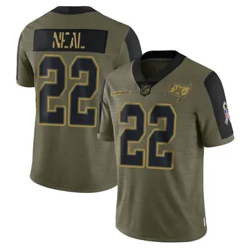 Nike Keanu Neal Men's Limited Tampa Bay Buccaneers Olive 2021 Salute To Service Jersey