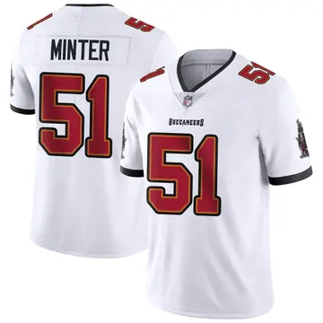 Nike Kevin Minter Men's Limited Tampa Bay Buccaneers White Vapor Untouchable Jersey