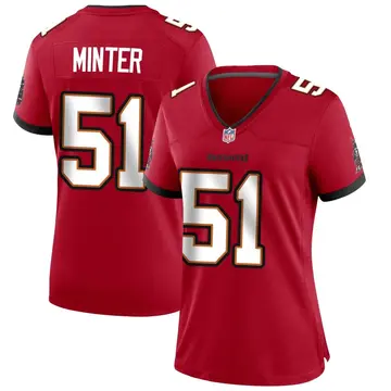 Nike Kevin Minter Women's Game Tampa Bay Buccaneers Red Team Color Jersey