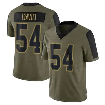 Nike Lavonte David Men's Limited Tampa Bay Buccaneers Olive 2021 Salute To Service Jersey