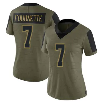 Nike Leonard Fournette Women's Limited Tampa Bay Buccaneers Olive 2021 Salute To Service Jersey