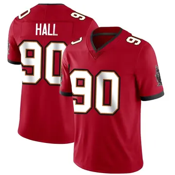 Nike Logan Hall Youth Limited Tampa Bay Buccaneers Red Team Color Vapor Untouchable Jersey