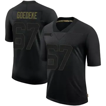 Nike Luke Goedeke Men's Limited Tampa Bay Buccaneers Black 2020 Salute To Service Jersey