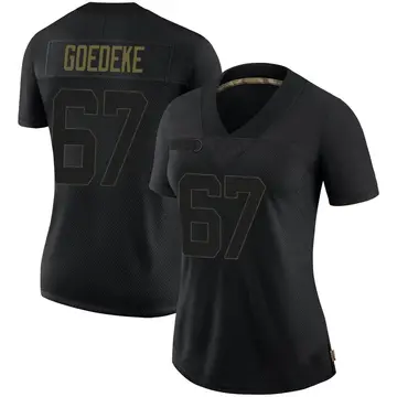Nike Luke Goedeke Women's Limited Tampa Bay Buccaneers Black 2020 Salute To Service Jersey