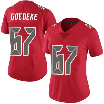 Nike Luke Goedeke Women's Limited Tampa Bay Buccaneers Red Team Color Vapor Untouchable Jersey
