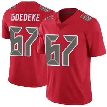 Nike Luke Goedeke Youth Limited Tampa Bay Buccaneers Red Color Rush Jersey