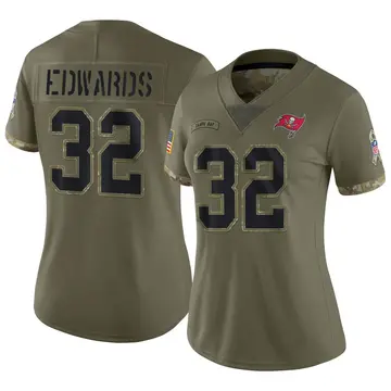 Nike Mike Edwards Women's Limited Tampa Bay Buccaneers Olive 2022 Salute To Service Jersey