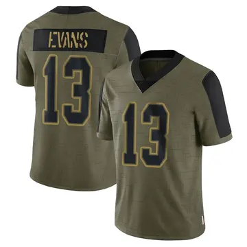 Nike Mike Evans Men's Limited Tampa Bay Buccaneers Olive 2021 Salute To Service Jersey