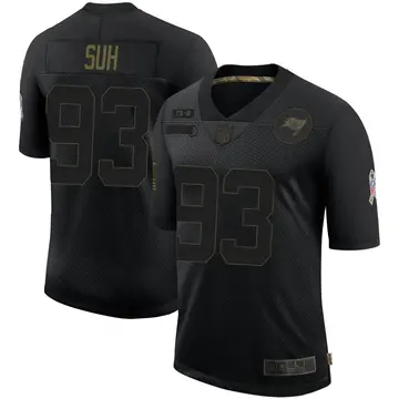 Nike Ndamukong Suh Men's Limited Tampa Bay Buccaneers Black 2020 Salute To Service Jersey