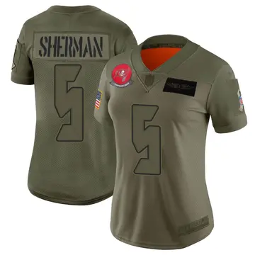 Nike Richard Sherman Women's Limited Tampa Bay Buccaneers Camo 2019 Salute to Service Jersey
