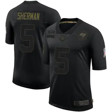 Nike Richard Sherman Youth Limited Tampa Bay Buccaneers Black 2020 Salute To Service Jersey