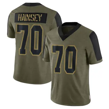 Nike Robert Hainsey Men's Limited Tampa Bay Buccaneers Olive 2021 Salute To Service Jersey
