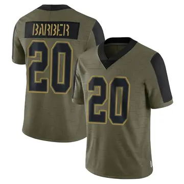 Nike Ronde Barber Youth Limited Tampa Bay Buccaneers Olive 2021 Salute To Service Jersey