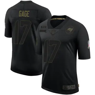 Nike Russell Gage Men's Limited Tampa Bay Buccaneers Black 2020 Salute To Service Jersey