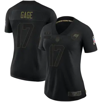 Nike Russell Gage Women's Limited Tampa Bay Buccaneers Black 2020 Salute To Service Jersey