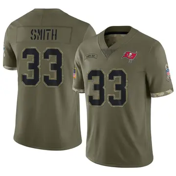 Nike Ryan Smith Men's Limited Tampa Bay Buccaneers Olive 2022 Salute To Service Jersey