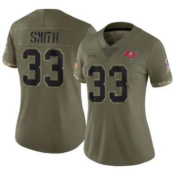 Nike Ryan Smith Women's Limited Tampa Bay Buccaneers Olive 2022 Salute To Service Jersey