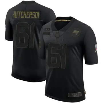 Nike Sadarius Hutcherson Men's Limited Tampa Bay Buccaneers Black 2020 Salute To Service Jersey