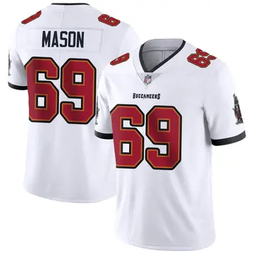 Nike Shaq Mason Men's Limited Tampa Bay Buccaneers White Vapor Untouchable Jersey