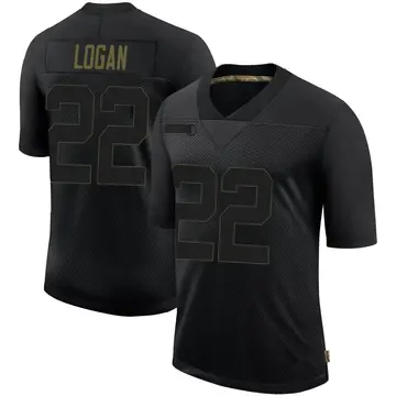 Nike T.J. Logan Men's Limited Tampa Bay Buccaneers Black 2020 Salute To Service Jersey