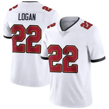 Nike T.J. Logan Men's Limited Tampa Bay Buccaneers White Vapor Untouchable Jersey