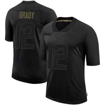 Nike Tom Brady Men's Limited Tampa Bay Buccaneers Black 2020 Salute To Service Jersey