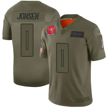 Nike Travis Jonsen Men's Limited Tampa Bay Buccaneers Camo 2019 Salute to Service Jersey