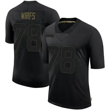 Nike Tristan Wirfs Men's Limited Tampa Bay Buccaneers Black 2020 Salute To Service Jersey