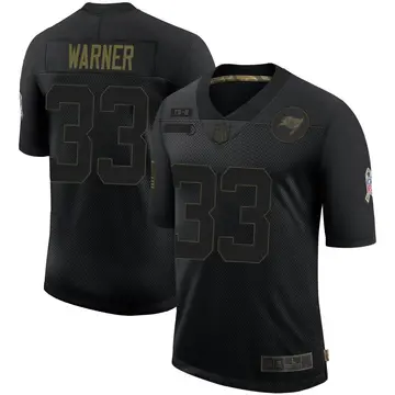Nike Troy Warner Men's Limited Tampa Bay Buccaneers Black 2020 Salute To Service Jersey