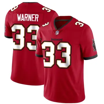 Nike Troy Warner Youth Limited Tampa Bay Buccaneers Red Team Color Vapor Untouchable Jersey