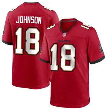 Nike Tyler Johnson Men's Game Tampa Bay Buccaneers Red Team Color Jersey