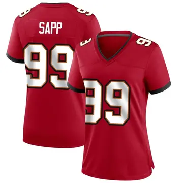Nike Warren Sapp Women's Game Tampa Bay Buccaneers Red Team Color Jersey