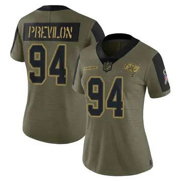 Nike Willington Previlon Women's Limited Tampa Bay Buccaneers Olive 2021 Salute To Service Jersey
